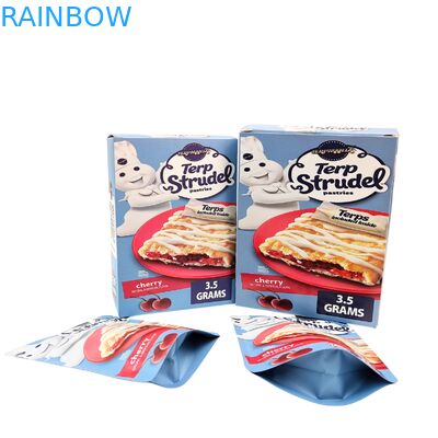 Custom 3.5g 7g 14g Bau Proof Mylar Tas dengan Kotak