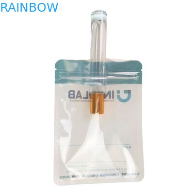 Tas Zipper Logo yang dapat disesuaikan untuk pemasangan gigi dengan penyegelan panas dan kantong plastik Mylar yang jelas di satu sisi