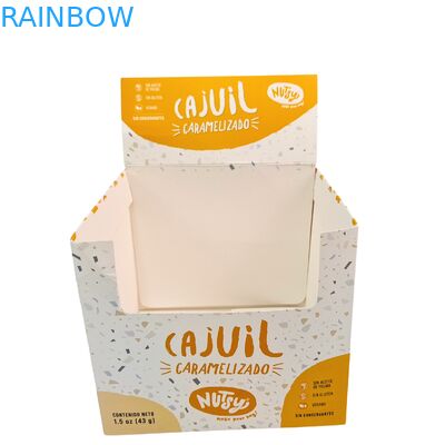 Custom Retail Display Lipat 3.5g Kotak kertas untuk Sarapan Segera Buah Kering Kacang Biji Makanan Kemasan