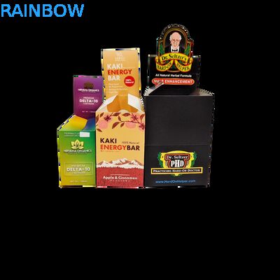 Kothak Kertas Kraft Lipat Pribadi dengan 350g Kardus untuk Tampilan Kantor Ritel