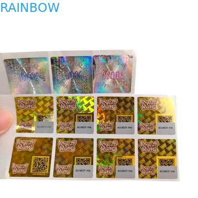 Perekat Vinyl PVC Paper Sticker Waterproof UV Hologram Printed Logo Personal Packaging Label untuk Scrapbook Paper