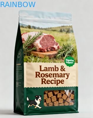 Custom Printed Moisture Proof High Barrier Resealable Pet Food Pouch Stand-up Zipper Bag