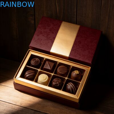 Logo Khusus Kotak Hadiah Cokelat Pribadi Kemasan Permen Cokelat Kosmetik Kotak Kosmetik Kotak Bar Cokelat Kosmetik