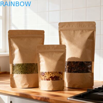 Kantong Kertas Kraft Stand Up untuk Kemasan Makanan