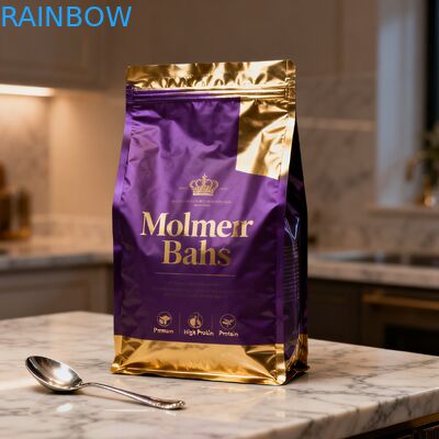 Custom Biodegradable Animal Feed Food Packaging Mylar Bags Side Gusset Pouch Dog Cat Pet Food Zipper Bag dengan Katup