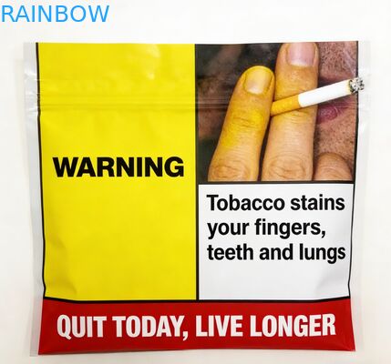 Segel sisi 3 yang dapat ditutup kembali 25g 30g 40g 50g 100g Tas Rokok Daun Gulung Tas Tembakau Dengan Zipper