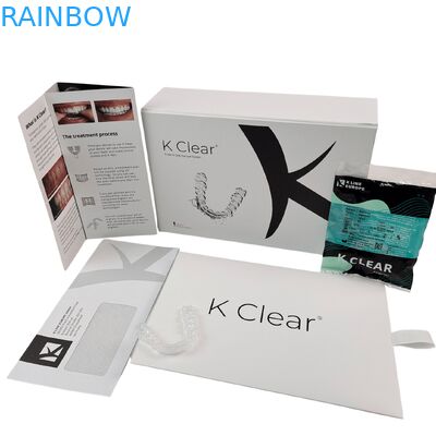 Kotak Kit Kawat Gigi Magnetik Mewah Kustom dengan Kotak Kemasan Aligner Ortodontik Ketebalan 350g