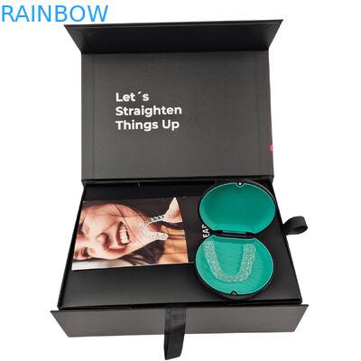 Custom Teeth Aligner Packaging Box dengan Magnetic Closure Ketebalan 350g dan Desain yang dapat disesuaikan untuk Dental Aligners