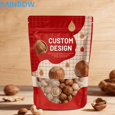 Kualitas Tinggi Custom Digital Printing Plastik Daur Ulang Kantong Kemasan Makanan Dengan Seal Panas Stand Up Kantong