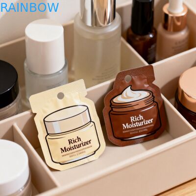 Kantong Sampel Kosmetik Plastik Foil Mylar Segel Panas Kantong Kecil Lotion Perawatan Kulit Kustom