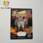 3D Kemasan Kartu Badak Badak 3D Badak Rhino 11 Mens Suplemen Seksual Untuk Meningkatkan Libido