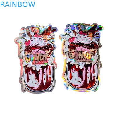 Tas Mylar Holographic Custom dengan Zipper yang Dapat Ditutup Kembali - Proof Bau, Bahan Grade Makanan, dan Desain yang Dapat Dikustomisasi untuk Pengemasan Makanan Ringan