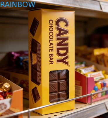 Custom Kraft Paper Box Printed Biodegradable Food Grade Paperboard Chocolate Bar Packaging Box Clear Window Empty Gift Boxes (Kotak Kertas Kraft yang Disesuaikan)