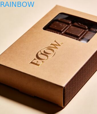 Custom Kraft Paper Box Printed Biodegradable Food Grade Paperboard Chocolate Bar Packaging Box Clear Window Empty Gift Boxes (Kotak Kertas Kraft yang Disesuaikan)