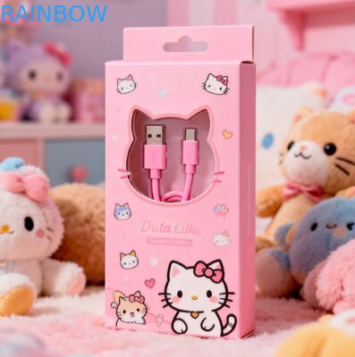 Kotak Kertas Tebal 350g yang Dapat Disesuaikan dengan Finishing Hot Stamping untuk Kemasan Kabel USB