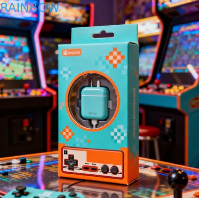 Kotak Kertas Tebal 350g yang Dapat Disesuaikan dengan Finishing Hot Stamping untuk Kemasan Kabel USB