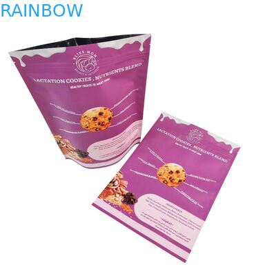 Heat Seal Jaminan Kualitas Kelembaban Proof Ukuran Disesuaikan berdiri kantong kantong makanan yang dapat ditutup kembali