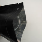 1 kg 500 gram 250 gram Stand Up Black Matte Coffee Packaging Bags Dengan Top Zipper dan Aluminium Foil Inside Bags