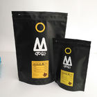 1 kg 500 gram 250 gram Stand Up Black Matte Coffee Packaging Bags Dengan Top Zipper dan Aluminium Foil Inside Bags