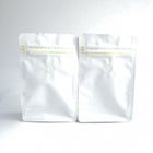 Disesuaikan Matte Putih Datar Bawah Coffee Bag Reusable Zip Aluminium Foil Quad Bawah Bag Dengan Valve
