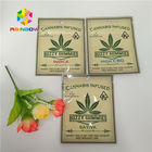 Kantong plastik kemasan Herbal Incense yang dapat ditutup kembali 3 sisi disegel dengan ritsleting takik air mata