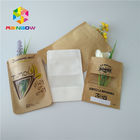 Brown Kraft Paper Bag Filter Kemasan Coffee Powder Bags Matt Permukaan Dengan Jendela