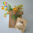 Brown Kraft Paper Bag Filter Kemasan Coffee Powder Bags Matt Permukaan Dengan Jendela