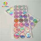 Adhesive Shrink Sleeve Printing Kustom Refleksi Pelangi Stiker Holographic Label