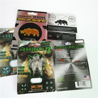 Black Panther / Mamba / Rhino V7 Male Enhancement Pills Kemasan Kapsul Daya Seksual 3D Kartu Blister Dengan Kotak Kertas