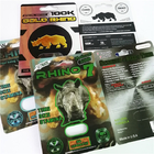 Black Panther / Mamba / Rhino V7 Male Enhancement Pills Kemasan Kapsul Daya Seksual 3D Kartu Blister Dengan Kotak Kertas