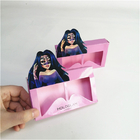 Pink Eyelash Hot Stamping Offset Printing Kotak Kertas Holografik