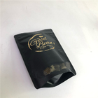 Black Coffee Bag Stand Up Pouch Food Grade Teh / Kopi / Snack / Whey Powder Bag