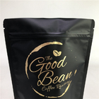 Black Coffee Bag Stand Up Pouch Food Grade Teh / Kopi / Snack / Whey Powder Bag