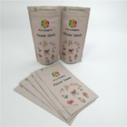 Biodegradable Chew Gum Kantong Kertas Kraft Disesuaikan Untuk Kemasan Gulma 1oz 1 / 2oz