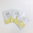 Sampel gratis tas datar segel 3 sisi berkualitas tinggi dengan kantong aluminium foil takik air mata