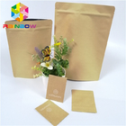 Kantong kertas biodegradable dengan kantong kemasan penyimpanan makanan ziplock untuk buah kering