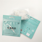 MOQ rendah bening benang gigi depan lubang gantung kantong plastik aluminium foil kemasan tas kunci zip cetak digital