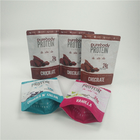 Matte Finish Protein Powder Tas Makanan Ringan Cetak Kustom Bukti Bau Chocolate Bar Food Grade Bags