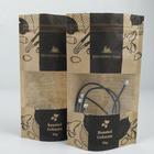 Snack Waterproof Stand Up Laminated Brown Kraft Paper Ziplock Bags Dengan Jendela
