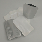 Kantong Aluminium Foil Perak Bening Kustom Segel Panas Aluminium Foil Silver Mylar Tas Kemasan Penyimpanan Makanan dengan Tear Notch