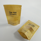 120mic Brown Biodegradable Kraft Paper Bag MOPP Dengan Jendela
