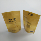 120mic Brown Biodegradable Kraft Paper Bag MOPP Dengan Jendela