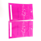 pink Printed Three Side Sealed Mylar Pouch Dengan Jendela Transparan Bening Untuk Kemasan Gelang / perhiasan