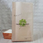 Food Grade Kustom Kraft Paper Bag Packaging Stand Up Untuk Roti / Kue