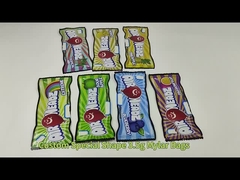 Percetakan Custom 3.5G 7G Tas Mylar Die Cut Kantong Irregular dengan Ziplock