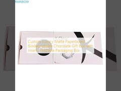 Custom Luxury Matte Paperboard Biodegradable Cokelat Kado Kotak dengan sisipan Lipat kotak kemasan