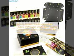 Kotak Kustom Ukuran Pabrik Biodegradable Folder Kertas Kraft Kosong Penyelaras Gigi Kasus Perhiasan Jam Tangan Kotak Magnetik Hadiah dengan Embossing