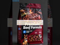 Tas kemasan makanan hewan peliharaan berdiri dengan zipper