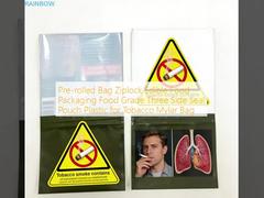 Tas Pre-rolled Ziplock Makanan Makanan Kemasan Makanan Kelas Tiga Sisi Seal Kantong Plastik untuk Tembakau Mylar Bag