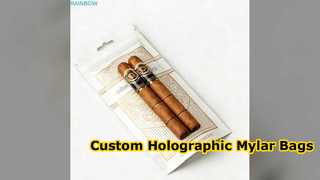 Tas Mylar Holografik Khusus - Dapat Ditutup Kembali & Dapat Terurai Secara Hayati